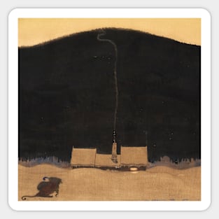 The Cottage at the Foot of the Mountain by John Bauer Sticker